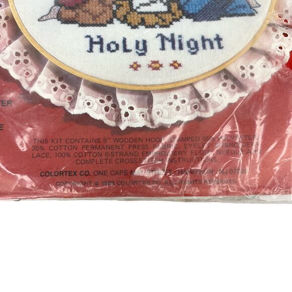 Colortex Silent Night Holy Night 1986 Stamped Cross Stitch Kit New - Picture 2 of 10